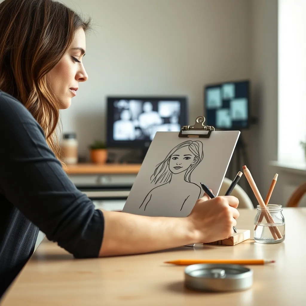 Illustration for Can you draw your own soulmate sketch at home?